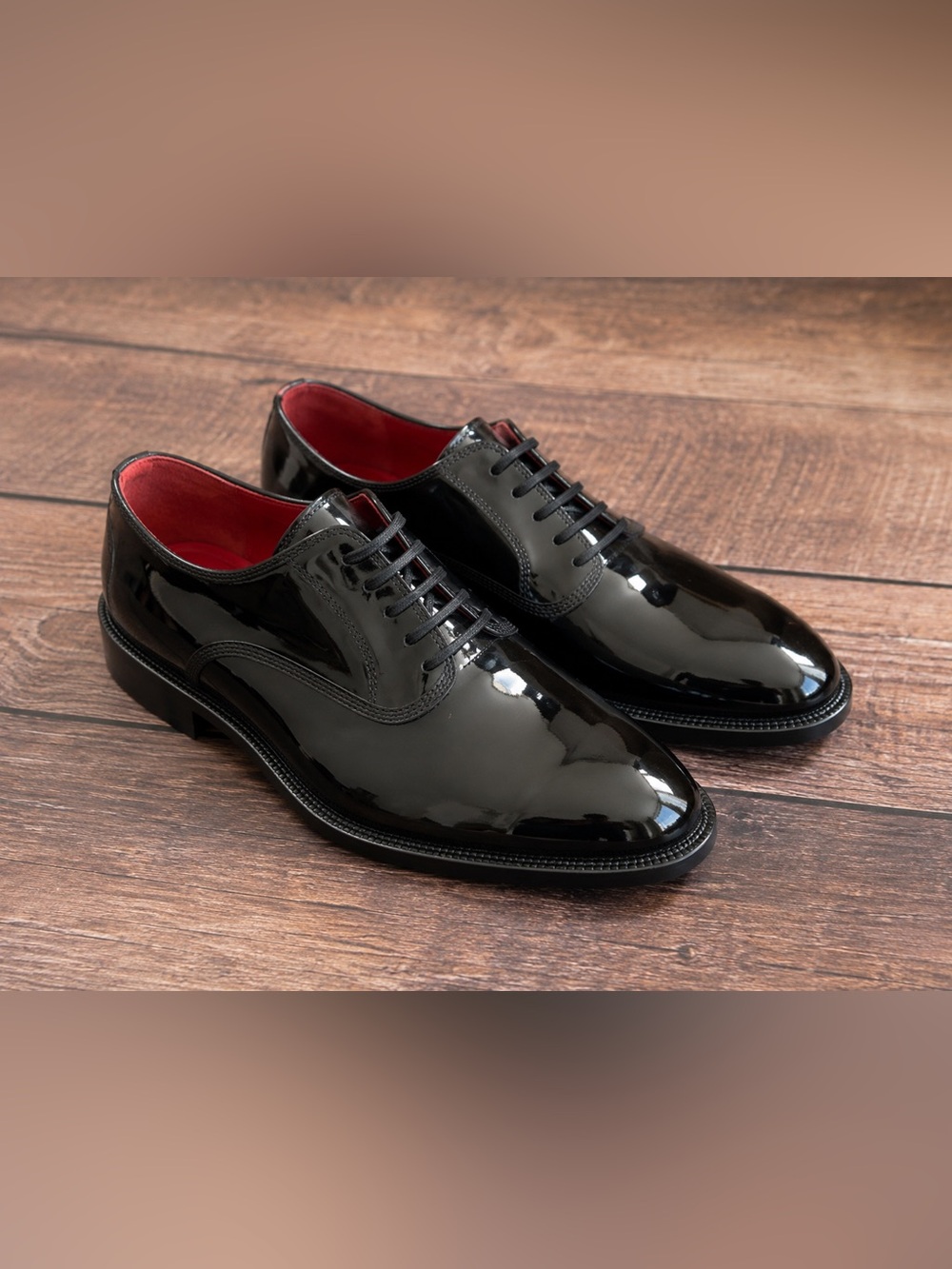 NIB $650 Harry’s Of London 41 8 E Brooks Brothers Patent Leather Oxford Shoe
